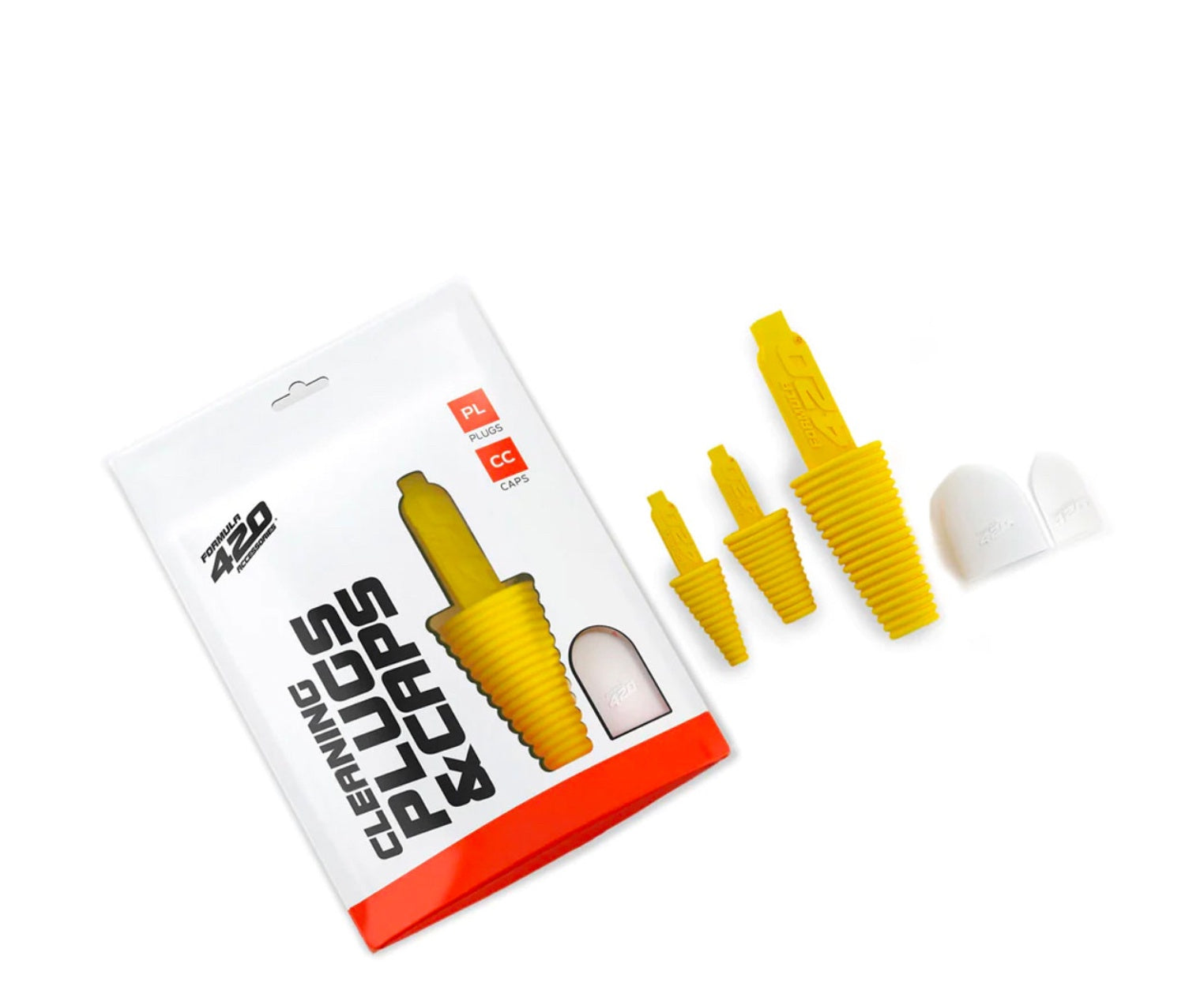 Formula 420: 3 Cleaning Plugs with 2 Cleaning Caps - Yellow