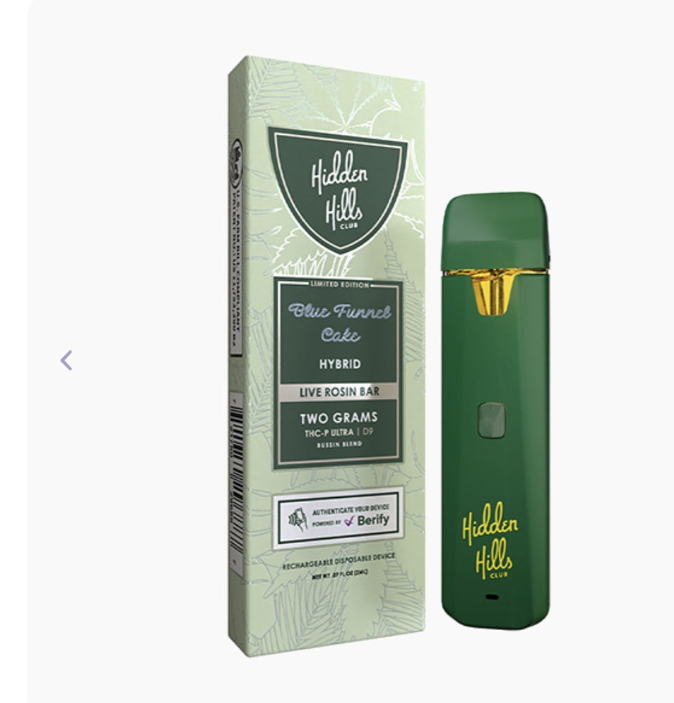 Hidden hills live rosin THCP disposable vape bussin