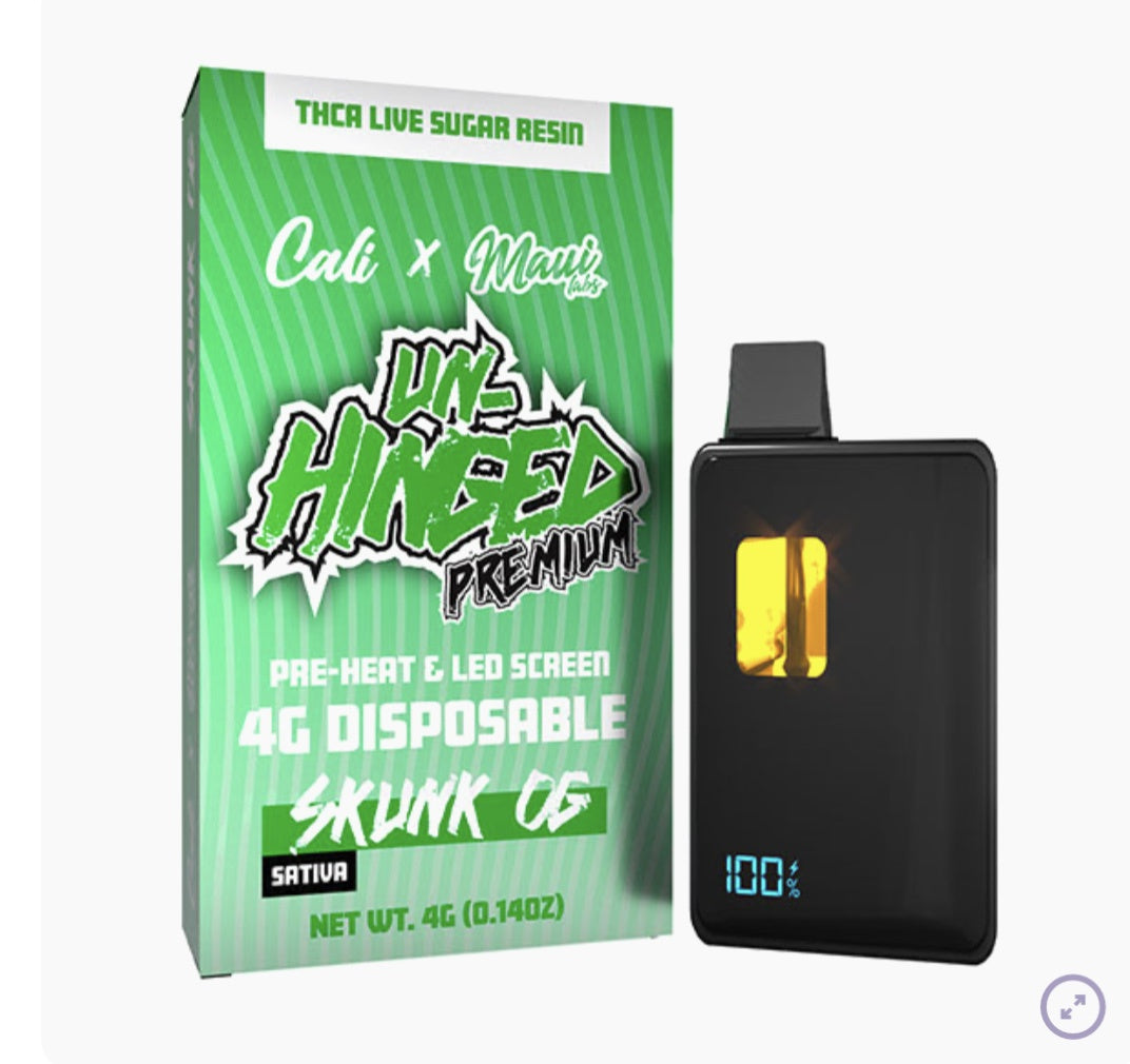 cali x maui labs unhinged premium disposable 4g