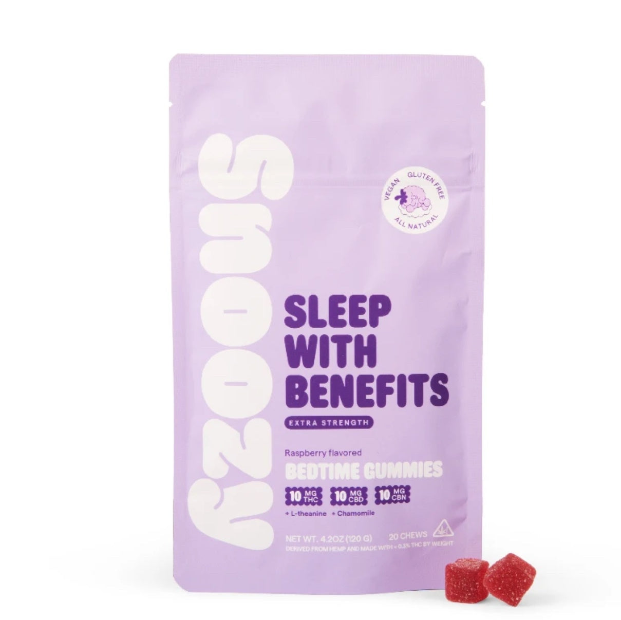 Snoozy Bedtime Gummies SLEEP WITH BENEFITS Extra Strength