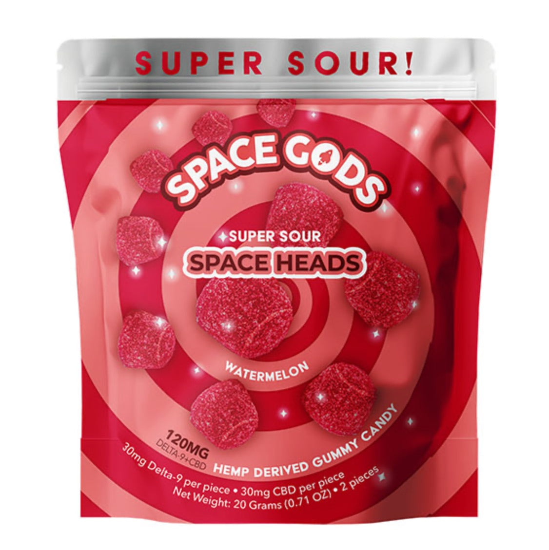 SPACE GODS SOUR SPACE HEADS D9:CBD GUMMIES | (15CT) 900MG
